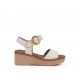 Sandalias Cuña Mujer Dorking Nido D9450 Taupe