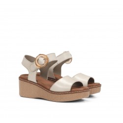 Sandalias Cuña Mujer Dorking Nido D9450 Taupe