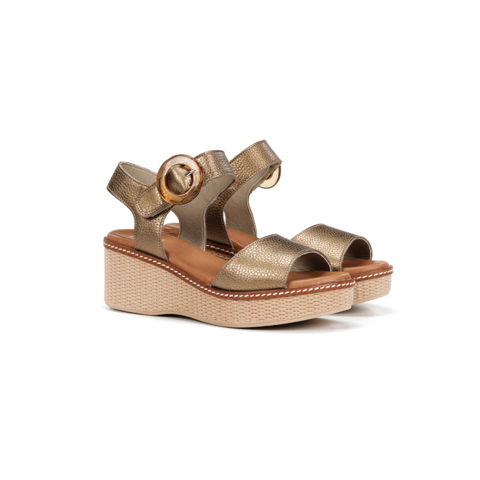 Sandalias Cuña Mujer Dorking Nido D9450 Marrón