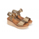 Sandalias Cuña Mujer Dorking Nido D9450 Marrón