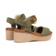 Sandalias Cuña Mujer Dorking Nido D9450 Verde
