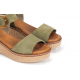 Sandalias Cuña Mujer Dorking Nido D9450 Verde
