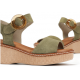Sandalias Cuña Mujer Dorking Nido D9450 Verde