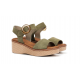 Sandalias Cuña Mujer Dorking Nido D9450 Verde