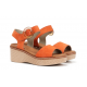 Sandalias Cuña Mujer Dorking Nido D9450 Naranja