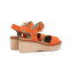 Sandalias Cuña Mujer Dorking Nido D9450 Naranja