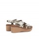 Sandalias Cuña Mujer Dorking Nido D9451 Dorada