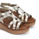 Sandalias Cuña Mujer Dorking Nido D9451 Dorada