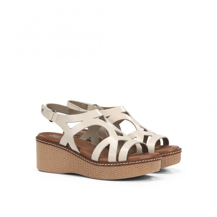 Sandalias Cuña Mujer Dorking Nido D9451 Taupe
