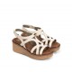 Sandalias Cuña Mujer Dorking Nido D9451 Taupe