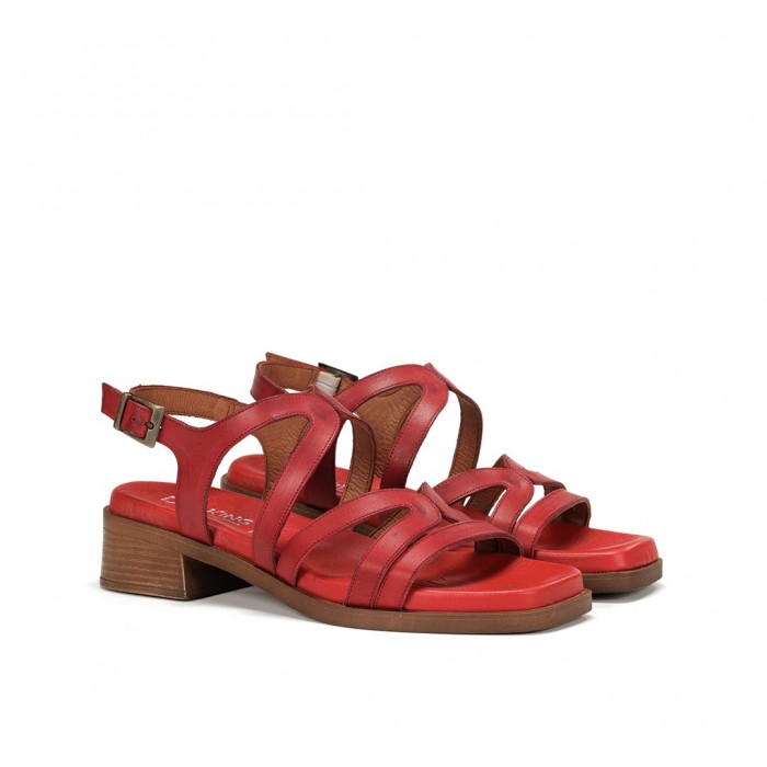 Sandalias Mujer Dorking Poleo D9208 Rojo