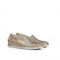 Mocasines Mujer Fluchos Sella D2144 Dorado