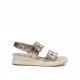 Sandalias Cuña Mujer Dorking Slam D9291 Dorado