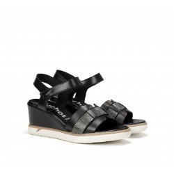 Sandalias Cuña Mujer Fluchos Smash F1975 Negro
