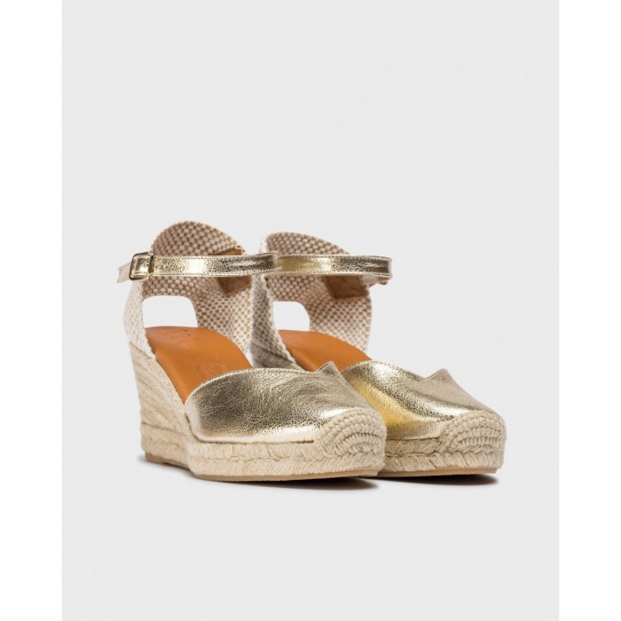 Sandalias Cuña Mujer Wonders Ena YD-SI685 Oro