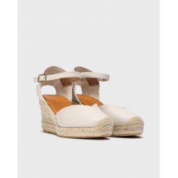 Sandalias Cuña Mujer Wonders Ena YD-SI685 Blanco Roto