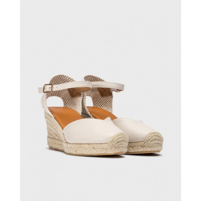 Sandalias Cuña Mujer Wonders Ena YD-SI685 Blanco Roto