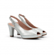 Zapatos Tacón Mujer Dorking Blesa D6604 Plata