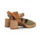 Sandalias Tacón Mujer Dorking Diamond D9287 Verde