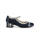 Zapato Tacón Bajo Mujer Dorking Frida D9027 Azul