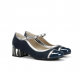 Zapato Tacón Bajo Mujer Dorking Frida D9027 Azul