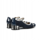 Zapato Tacón Bajo Mujer Dorking Frida D9027 Azul