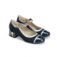 Zapato Tacón Bajo Mujer Dorking Frida D9027 Azul