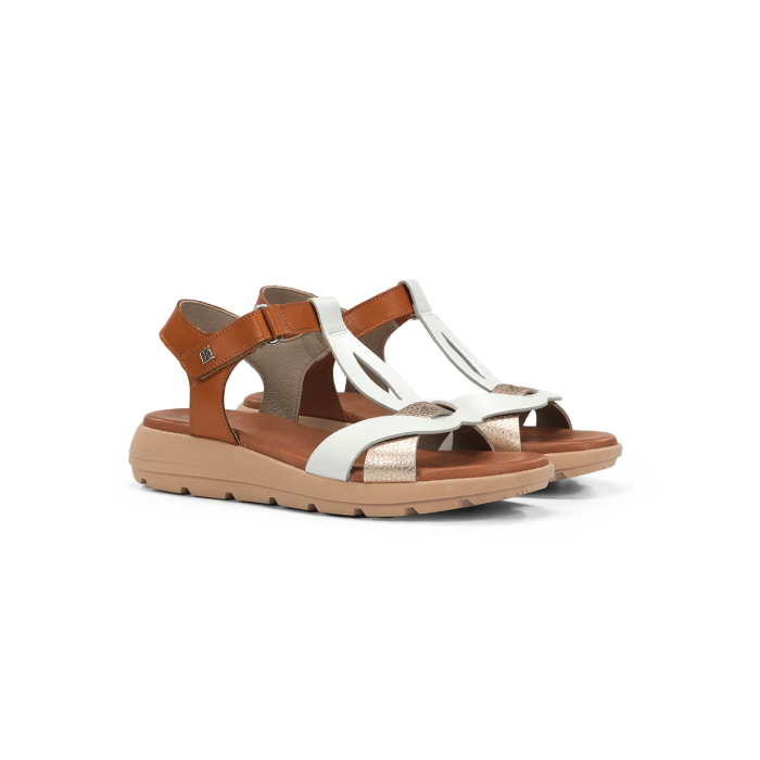 Sandalias Mujer Dorking Gandía D9466 Blanco