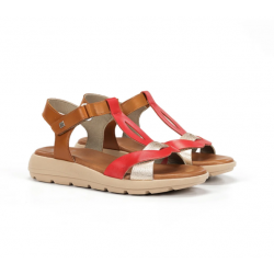 Sandalias Mujer Dorking Gandía D9466 Rojo