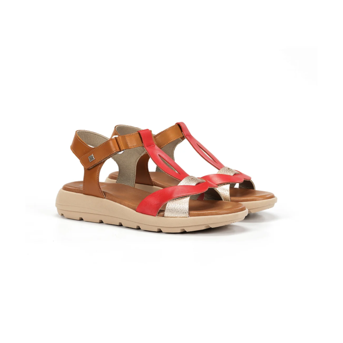 Sandalias Mujer Dorking Gandía D9466 Rojo