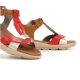 Sandalias Mujer Dorking Gandía D9466 Rojo