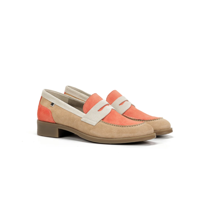 Zapatos Mocasines Mujer Dorking Harvard D9245 Taupe/Naranja