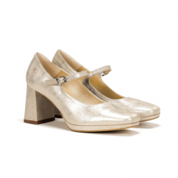 Zapatos Tacón Mujer Dorking Karla D9265 Dorado