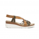 Sandalias Cuña Mujer Dorking Leza F2135 Marrón