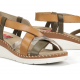 Sandalias Cuña Mujer Dorking Leza F2135 Marrón
