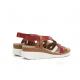 Sandalias Cuña Mujer Dorking Leza F2135 Roja