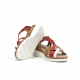 Sandalias Cuña Mujer Dorking Leza F2135 Roja