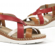 Sandalias Cuña Mujer Dorking Leza F2135 Roja