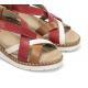 Sandalias Cuña Mujer Dorking Leza F2135 Roja