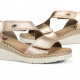 Sandalias Cuña Mujer Fluchos Leza F2137 Dorado