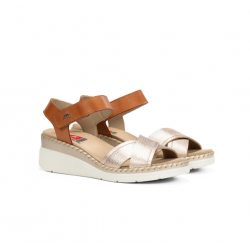 Sandalias Cuña Mujer Fluchos Leza F2139 Dorado