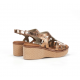 Sandalias Cuña Mujer Dorking Nido D9451 Marrón