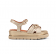 Sandalias Cuña Mujer Dorking Nika D9527 Dorada