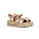Sandalias Cuña Mujer Dorking Nika D9527 Dorada