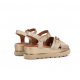 Sandalias Cuña Mujer Dorking Nika D9527 Dorada