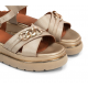 Sandalias Cuña Mujer Dorking Nika D9527 Dorada