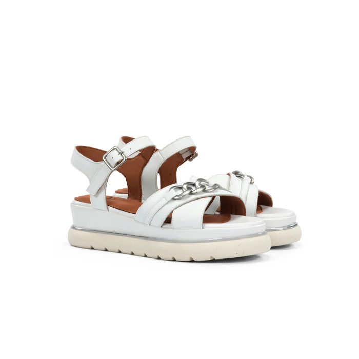 Sandalias Cuña Mujer Dorking Nika D9527 Blanca