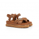 Sandalias Cuña Mujer Dorking Nika D9527 Marrón