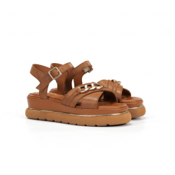 Sandalias Cuña Mujer Dorking Nika D9527 Marrón