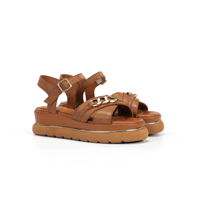 Sandalias Cuña Mujer Dorking Nika D9527 Marrón